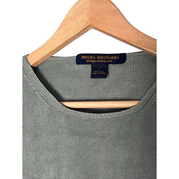 VINTAGE BROOKS BROTHERS 100% SILK KNIT TANK TOP Size Large - Picture 2 of 4